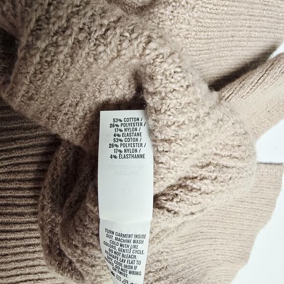 Aerie Sweater X-Small Womens Thermal Hooded Cozy Up Pullover Gray Waffle Stretch - Picture 9 of 12